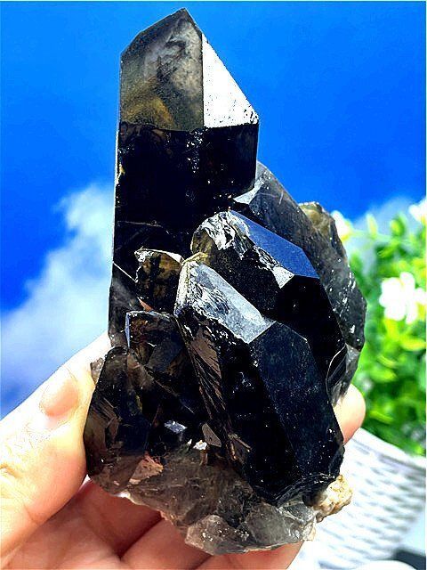 AAA級【魔除け】◇天然モリオン黒水晶原石 B88C6/78C07B - メルカリ