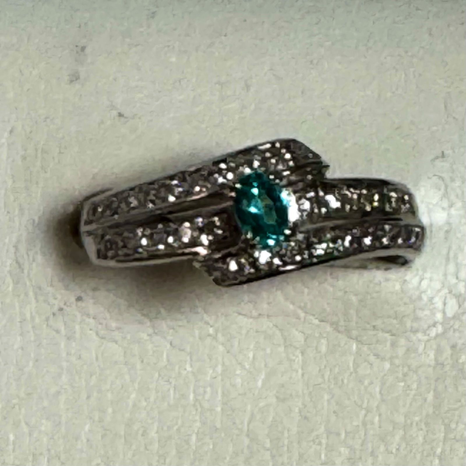 k18WGパライバトルマリンリングNO25-2458 k18WGパライバトルマリンリングNO25-2458 - メルカリ