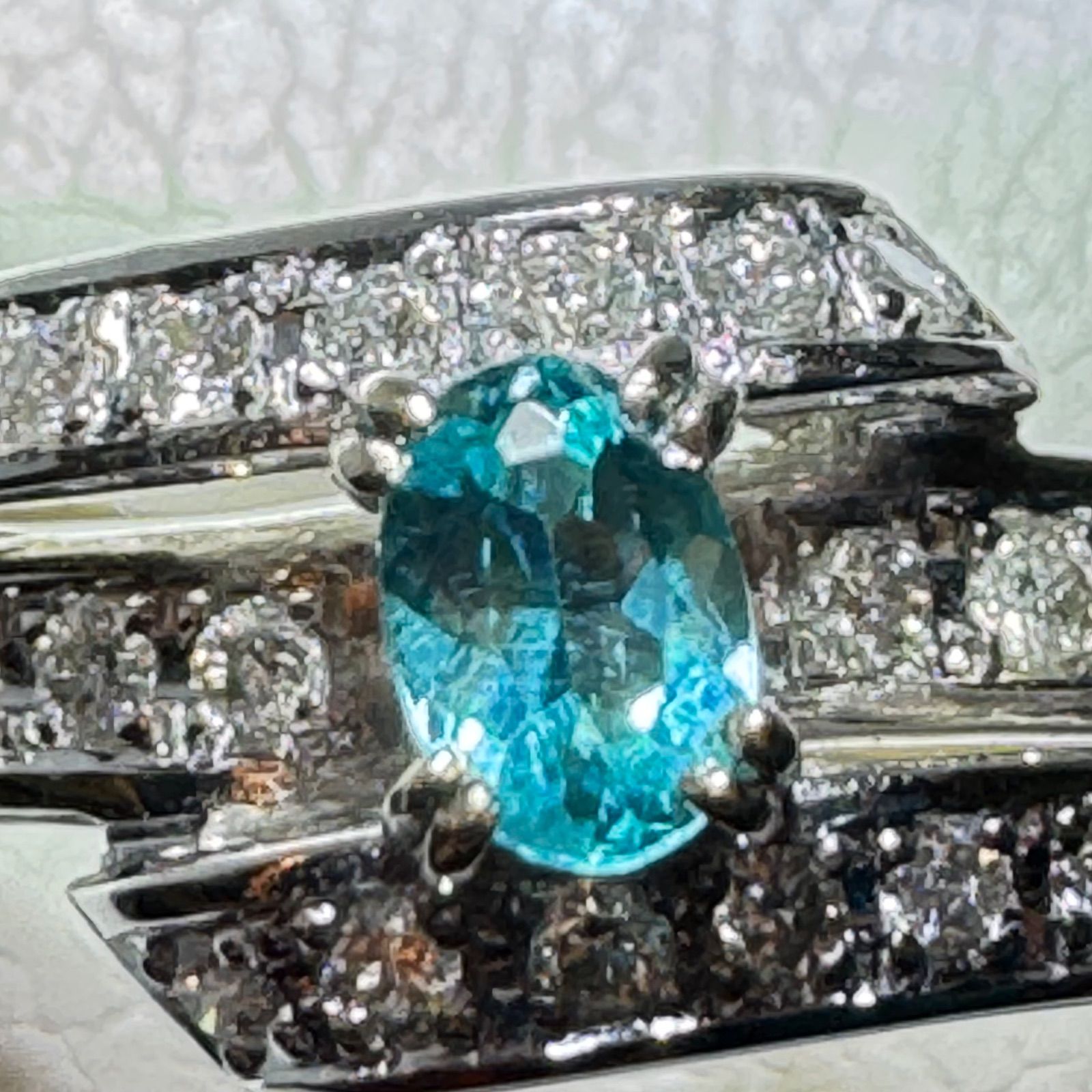 k18WGパライバトルマリンリングNO25-2458 k18WGパライバトルマリンリングNO25-2458 - メルカリ