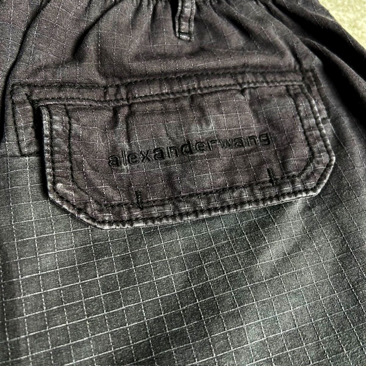 alexanderwang アレキサンダーワン Turned Down Elastic Cargo Pants リップストップカーゴパンツ ブラック ワークパンツ カーゴパンツ ペインターパンツ パンツ メンズ