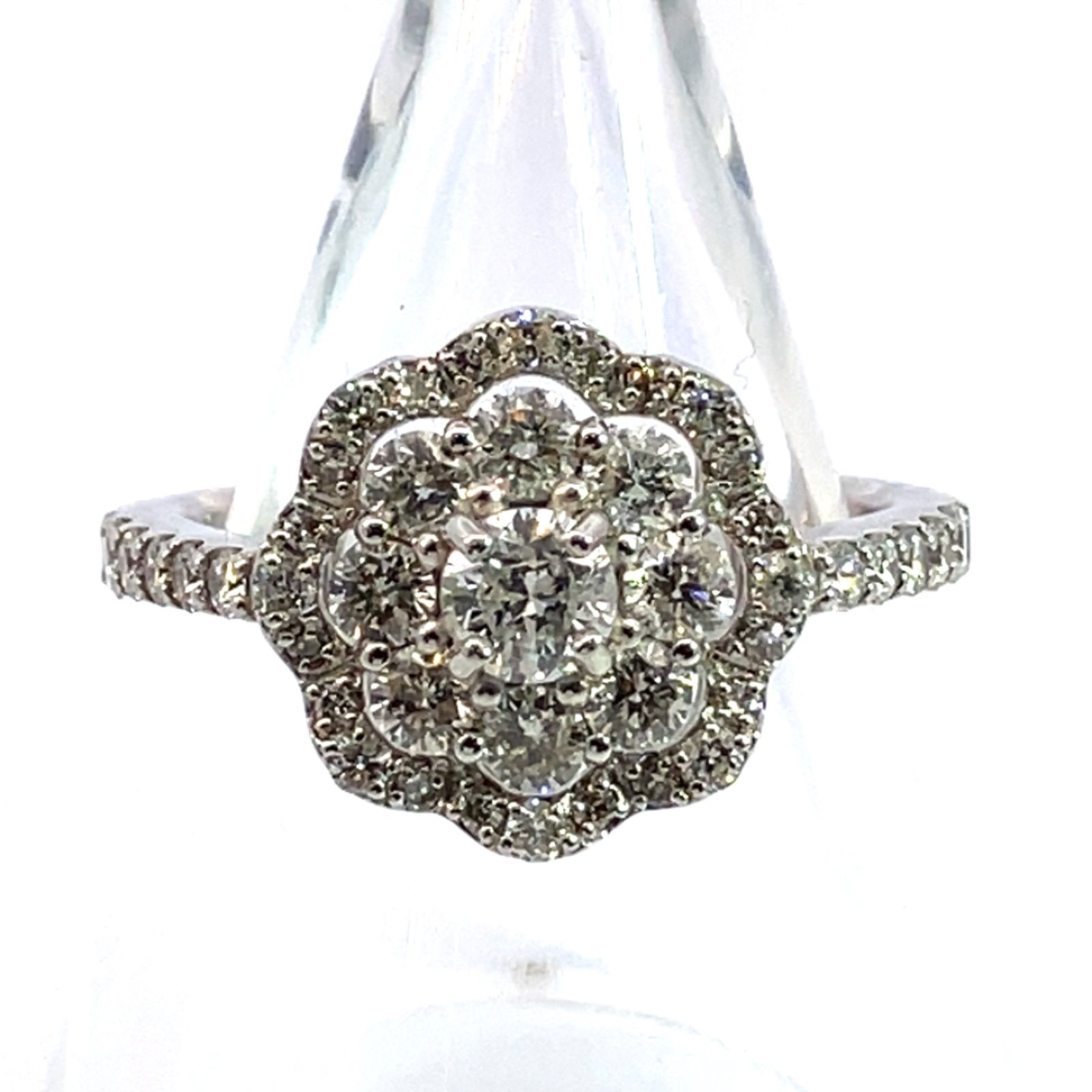 Pt 900 天然ダイヤモンドリング 1.000 ct