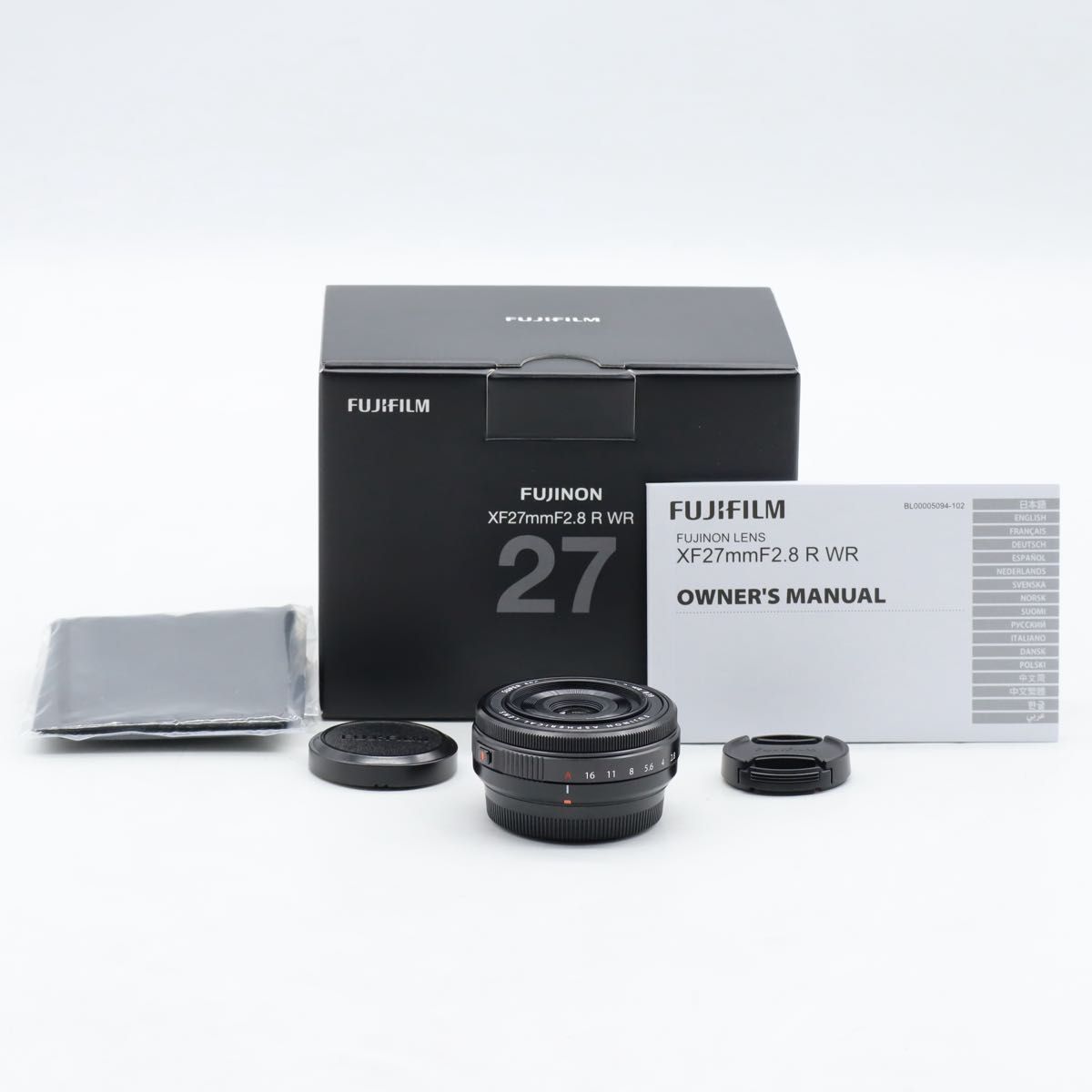 FUJIFILM XF27mm F2.8 R WR パンケーキ単焦点レンズ 防塵防滴 軽量