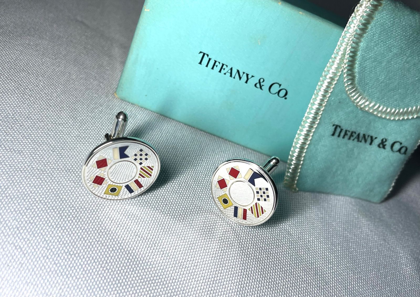 ♡ティファニー カフス スターリング シルバー スクエア ビンテージ