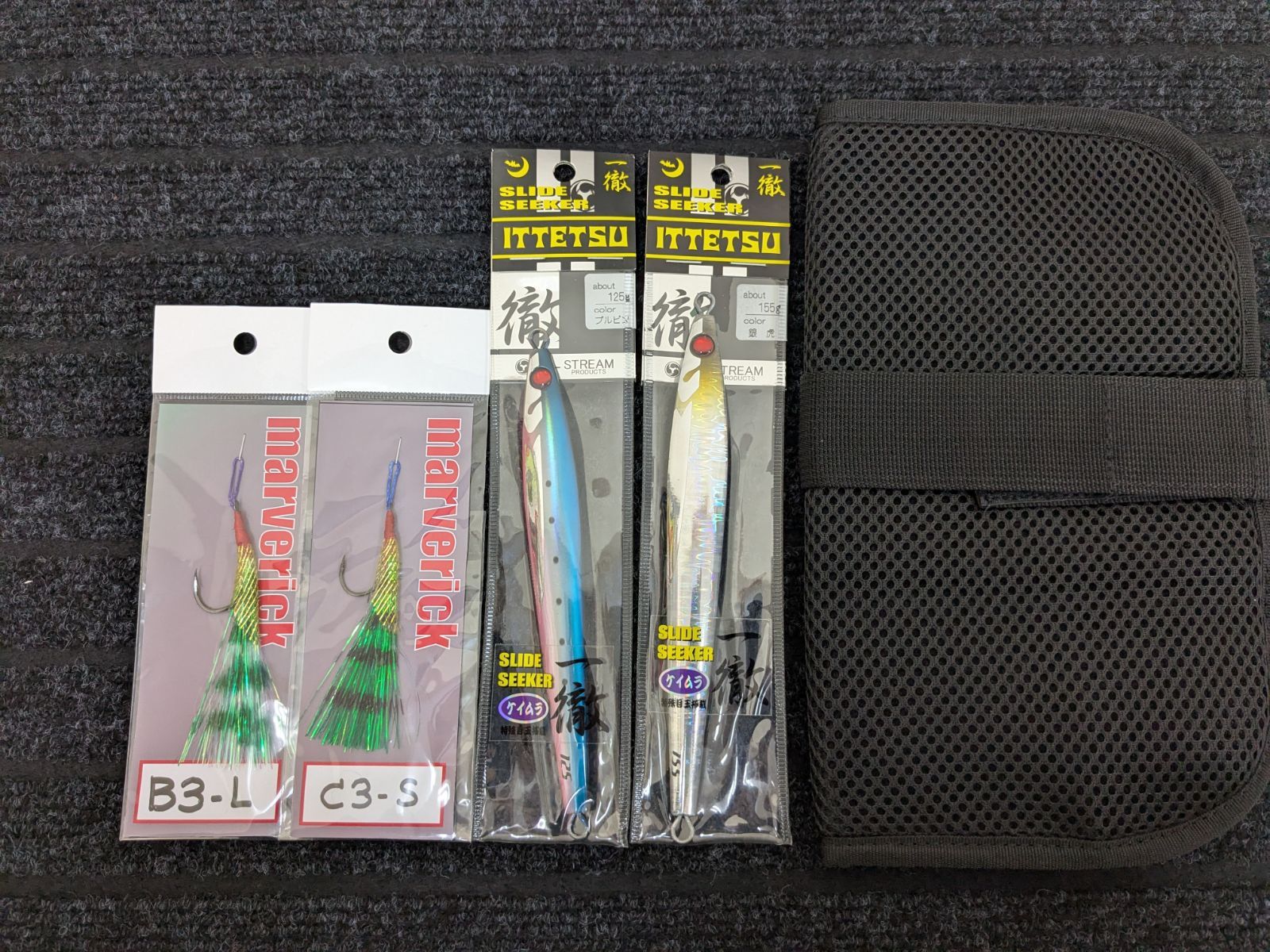 ツルギヤ スライド・一徹ジグ 125g/155g ブルピン 銀虎 ジグケース付