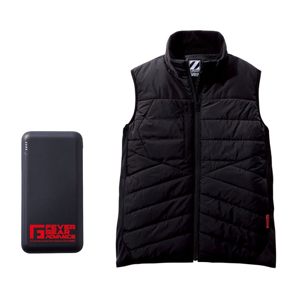 [自重堂] Z-DRAGON 防寒着 FEVER GEAR FGA79000 ヒーター内蔵電熱ベスト M 44ブラック [44ブラック] [M]