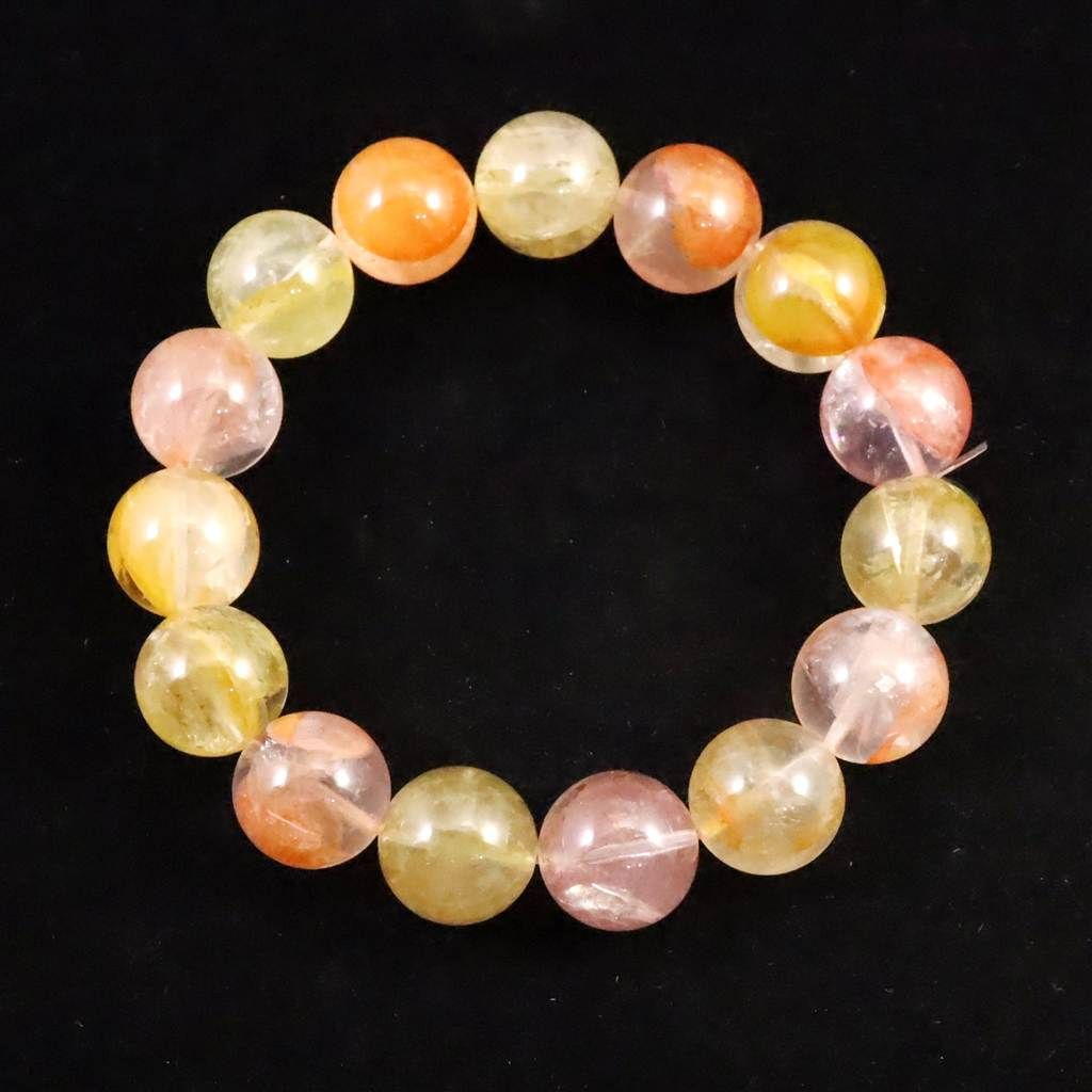 オーロラクォーツ ライモナイトインクォーツ 14.5mm玉ブレスレット