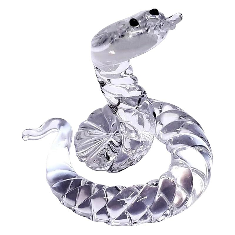 新品】 干支 置物 巳 ヘビ ガラス 蛇の置物 巳年 クリスタル 正月 置物