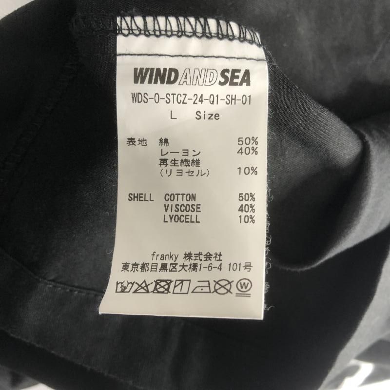 中古】WIND AND SEA × SANTA CRUZ ワークシャツ 半袖シャツ L WDS-0