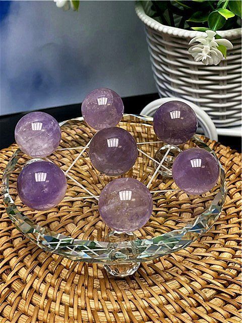 AAA級天然アメジスト丸玉七星陣B88G7/67G02B - メルカリ