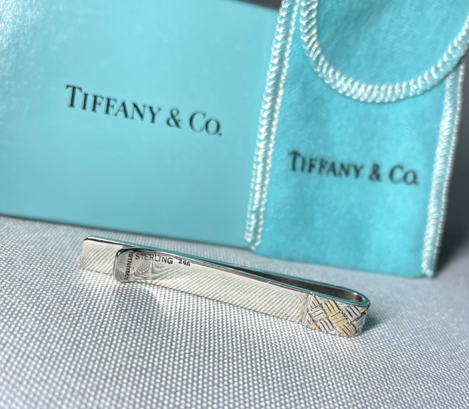 美品 Tiffany ティファニー 14Kゴールド & スターリングシルバー