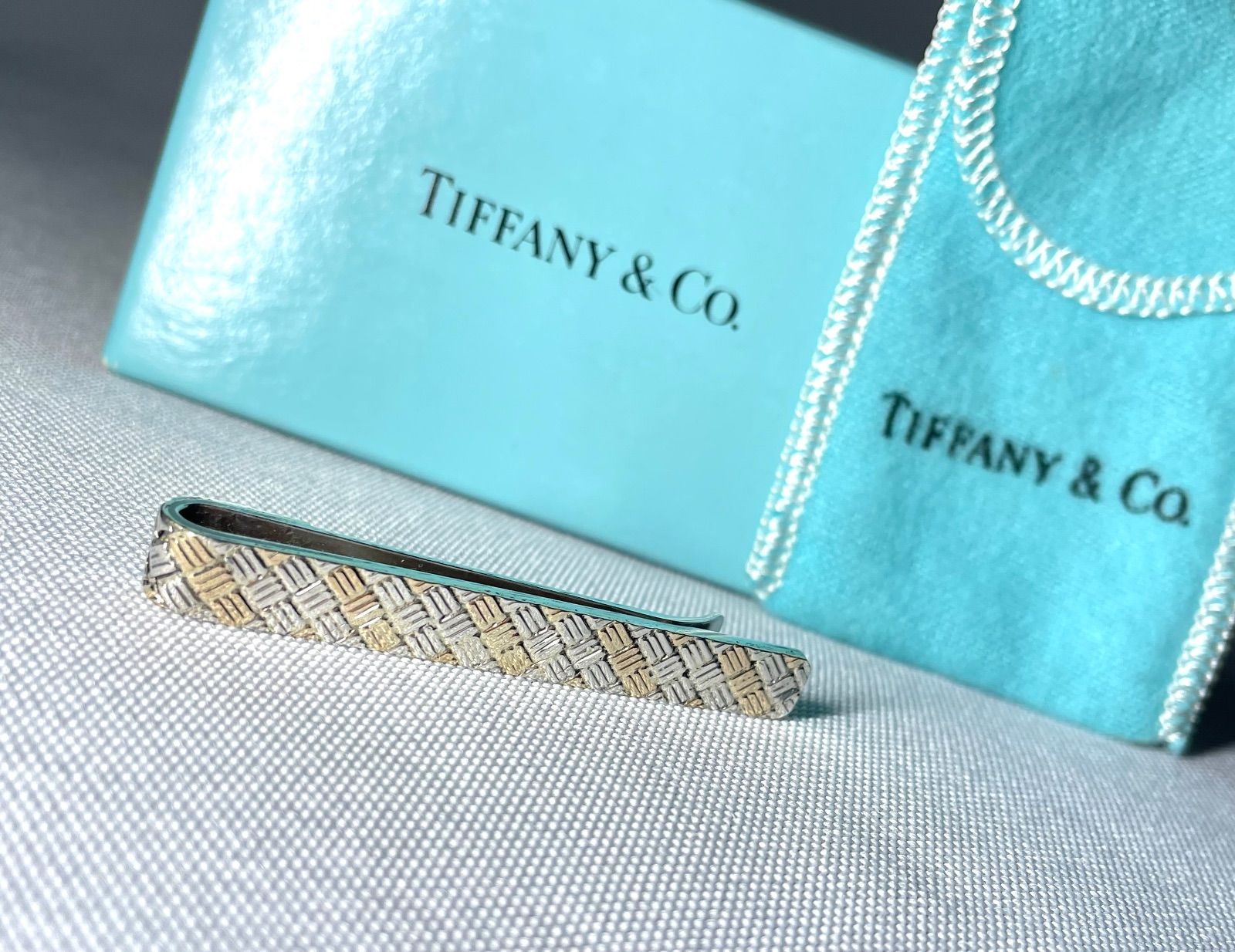 美品 Tiffany ティファニー 14Kゴールド & スターリングシルバー