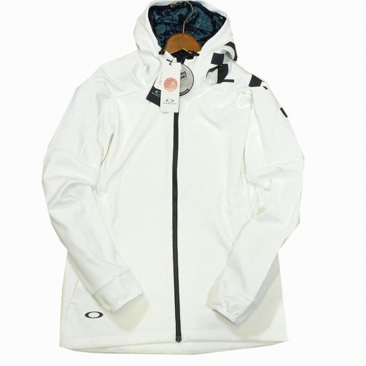 新品 定価13,800円 オークリー フーディージップジャケット L 白