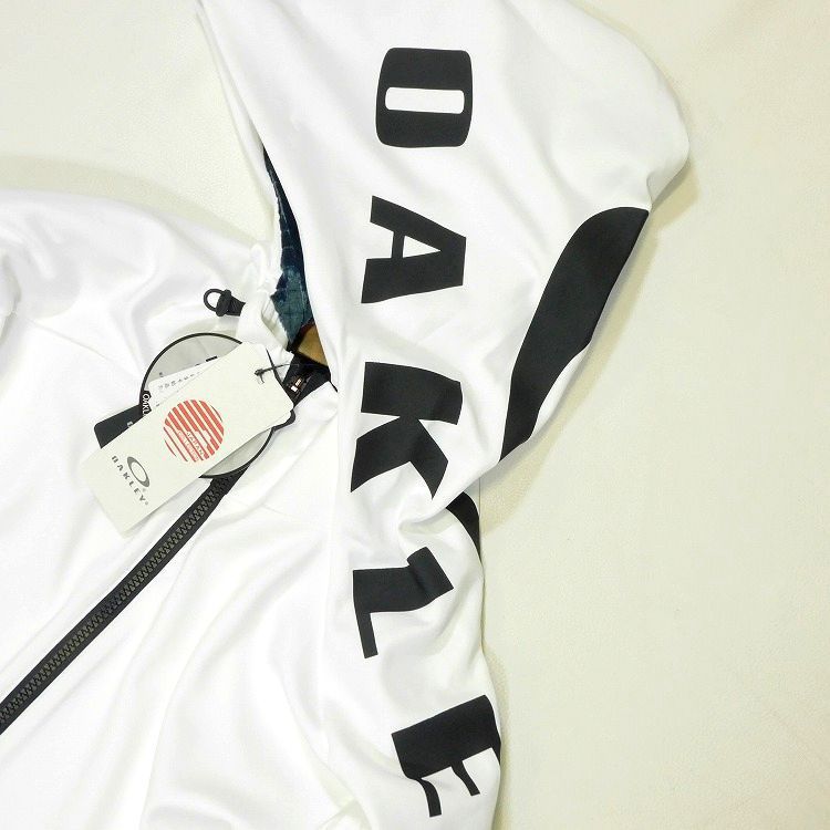 Yanagi 新品 オークリー フーディージップジャケット XL 白 撥水 新品