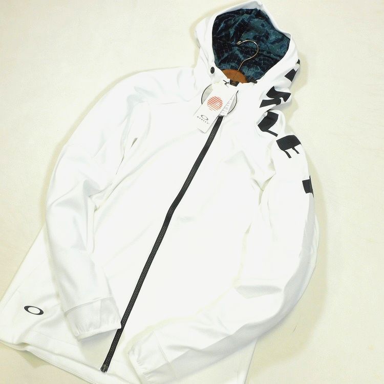 新品 定価13,800円 オークリー フーディージップジャケット L 白