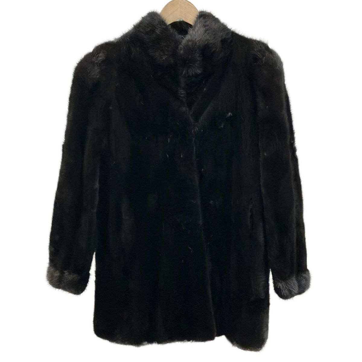 SAGA MINK(サガミンク) コート美品 - ダークブラウン 毛皮/長袖/肩