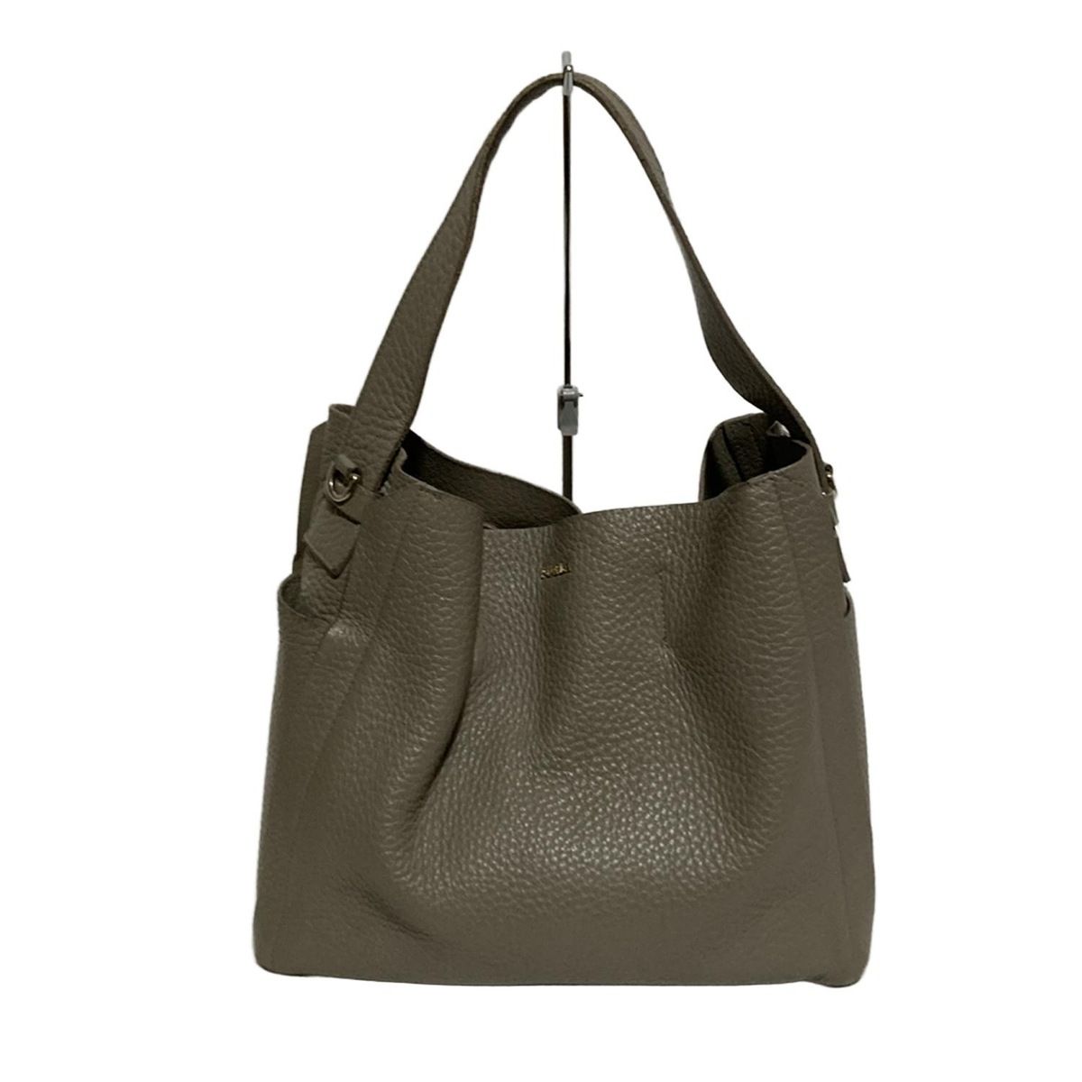 FURLA(フルラ) ハンドバッグ - グレーベージュ レザー FURLA