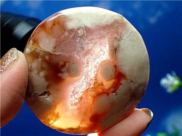 天然桜花アゲート（メノウ 瑪瑙）原石YT5Y3/13Y88B - メルカリ