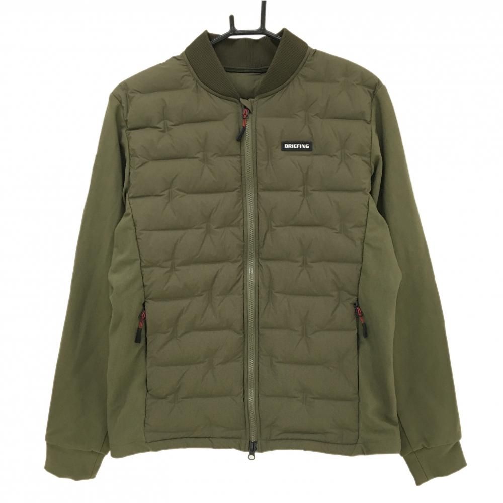ブリーフィングゴルフ　ニット切替ジャケット 超美品】ブリーフィング ダウン切替ジャケット カーキ 身頃ダウン