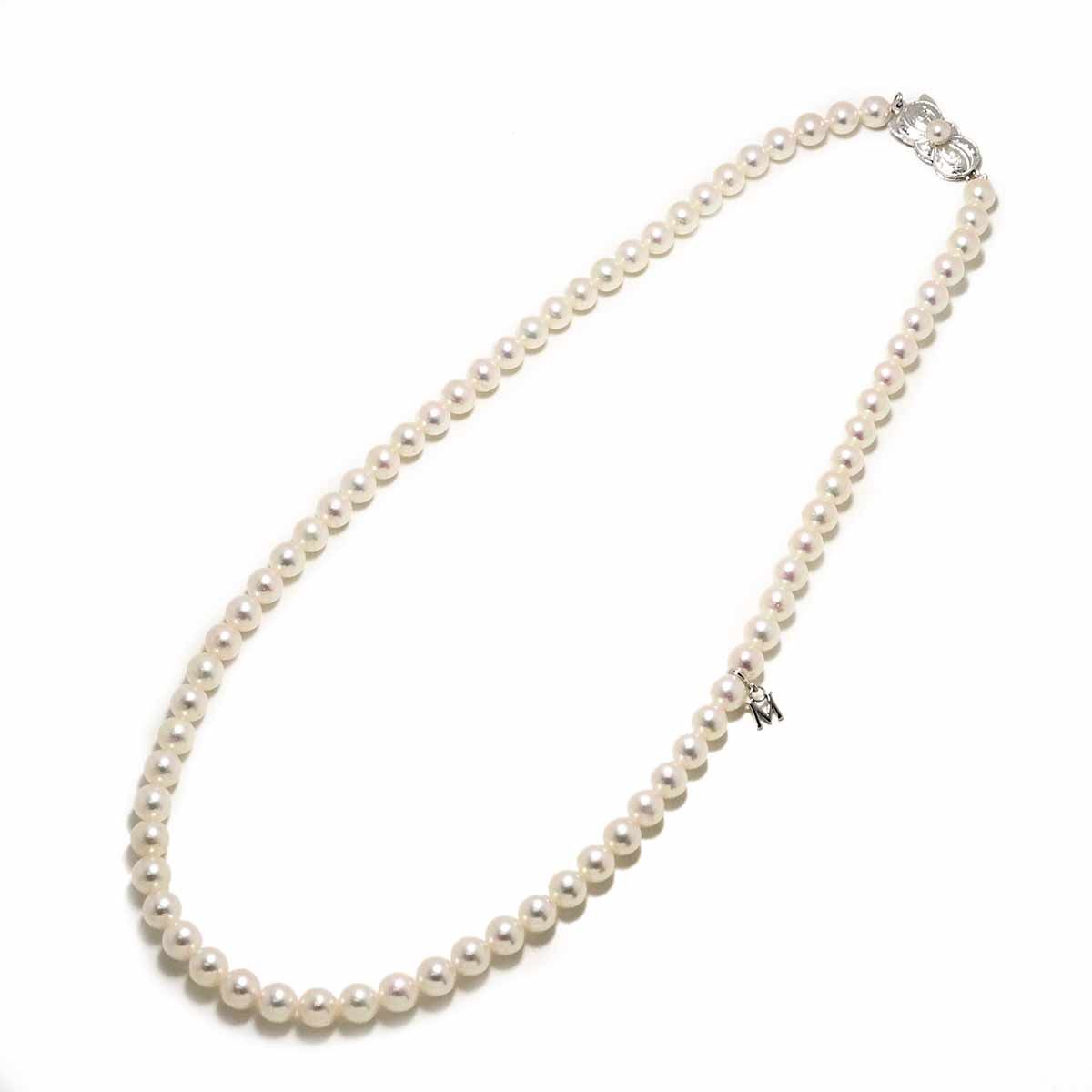 ミキモト MIKIMOTO アコヤ真珠 5.9-5.5mm ネックレス 41cm SV シルバー