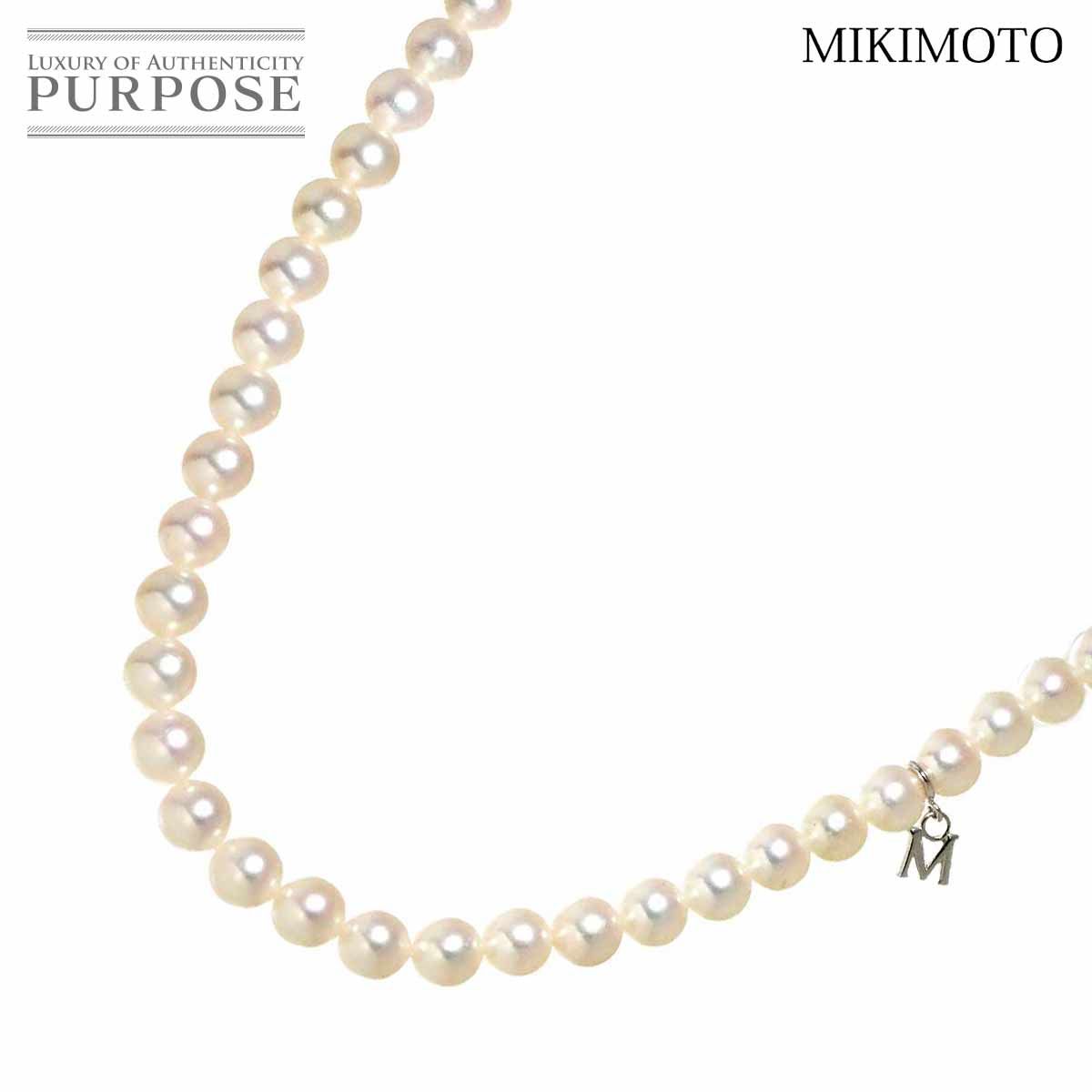 ミキモト MIKIMOTO アコヤ真珠 5.9-5.5mm ネックレス 41cm SV シルバー