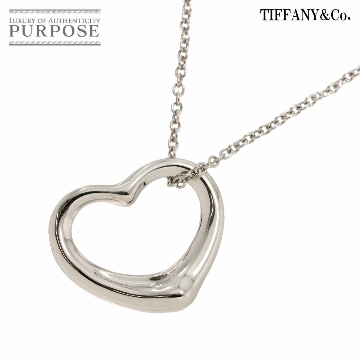 ティファニー TIFFANY&Co. オープンハート ネックレス 幅22mm 40cm