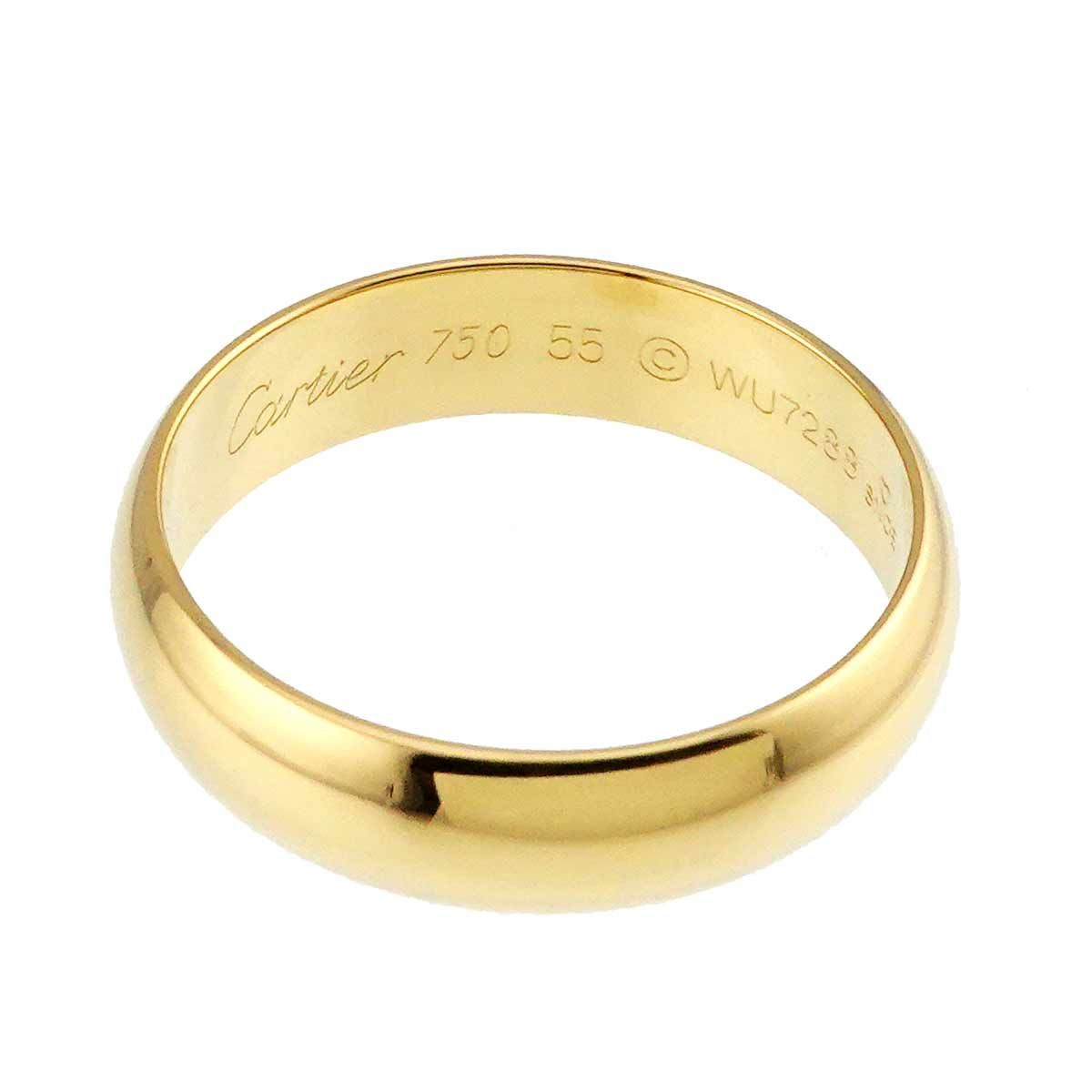 カルティエ Cartier 1895 クラシック バンド #55 リング 幅5mm K18 YG