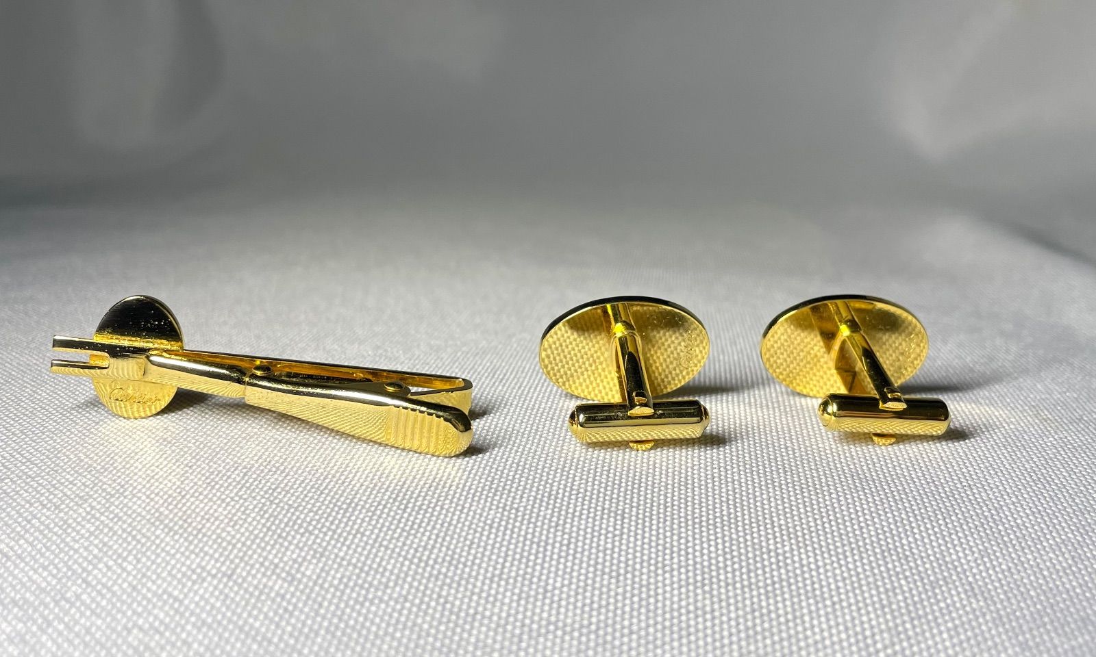 美品 Cartier カルティエ ダブルC ロゴ ヴィンテージ ネクタイピン