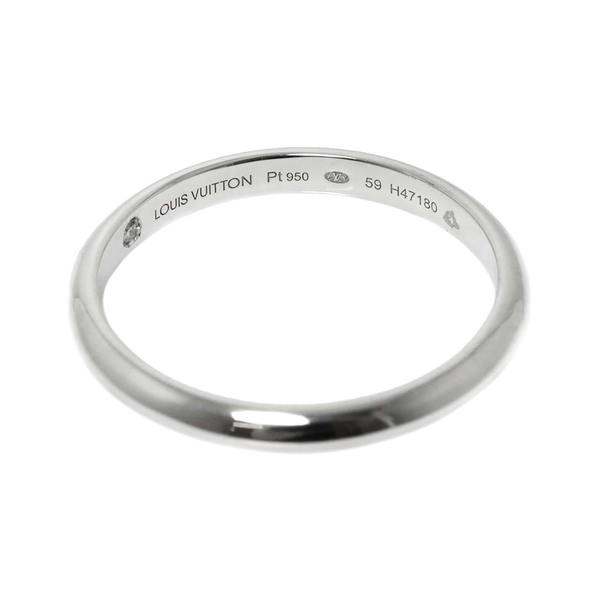 VUITTON プラチナ指輪 ルイ ヴィトン LOUIS VUITTON LV 2.5mm #59 リング ダイヤ Pt プラチナ