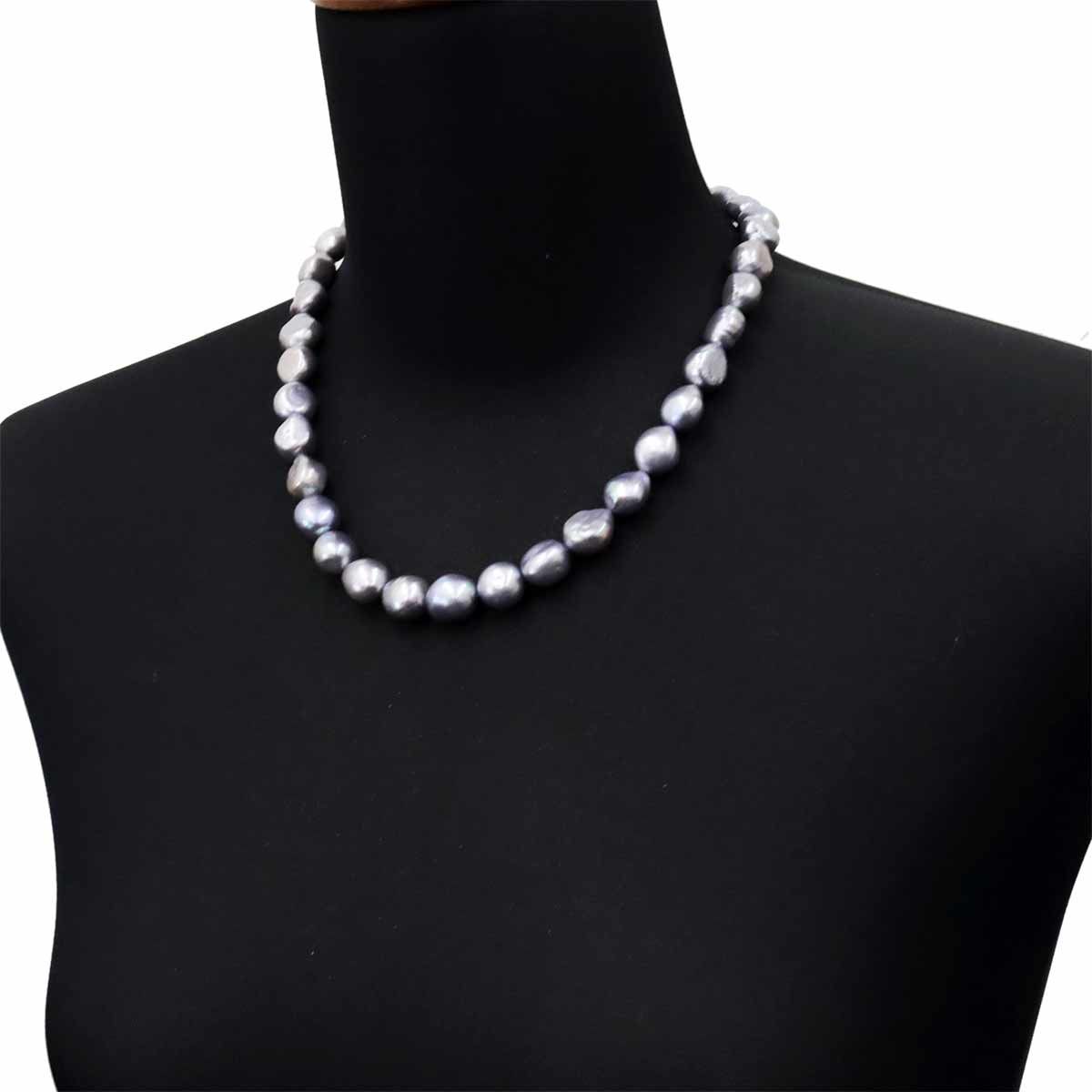 タサキ TASAKI バロック真珠 ネックレス 44cm SV シルバー 925 田崎 