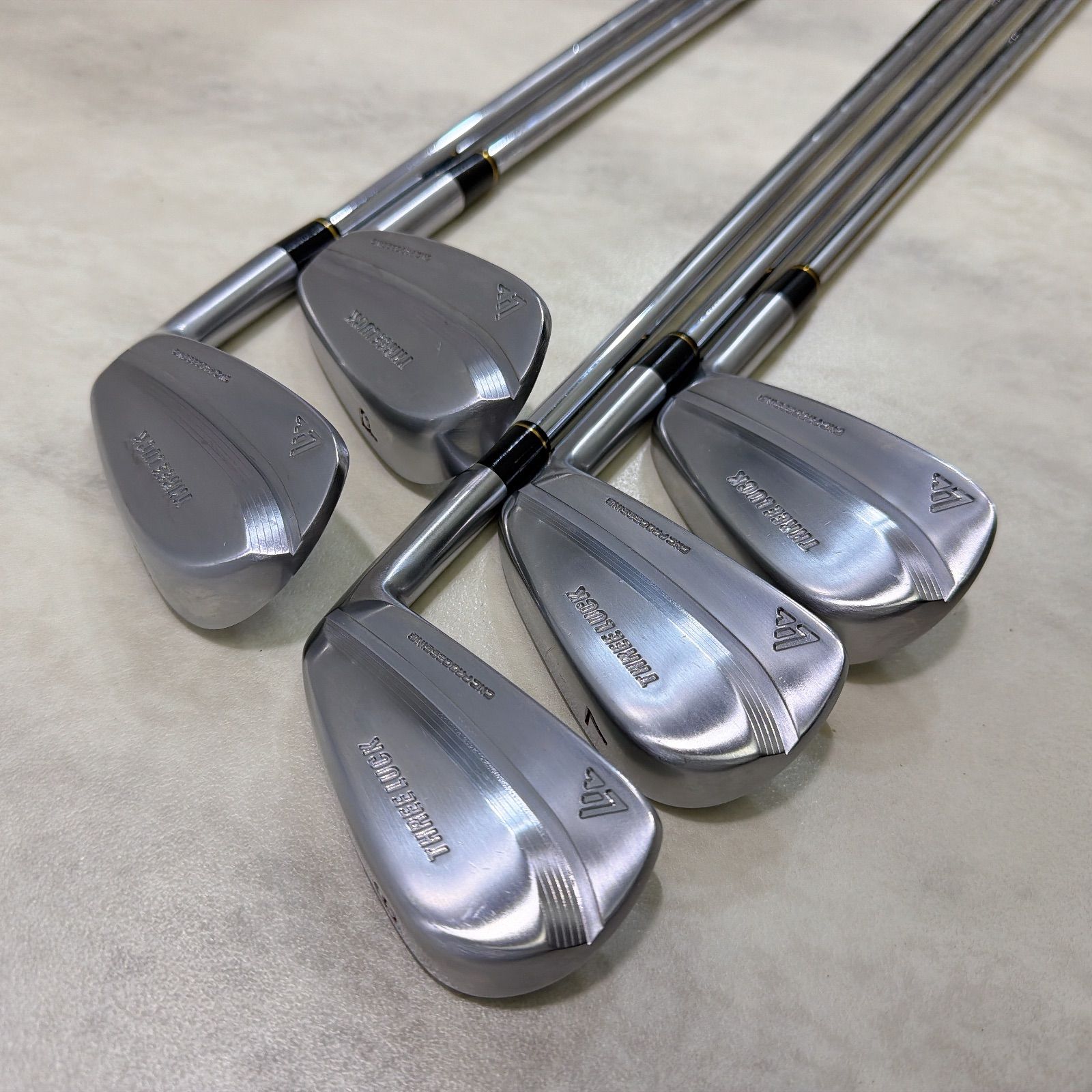 激レア THREE LUCK CNC マッスルバック アイアン 5本セット KBS