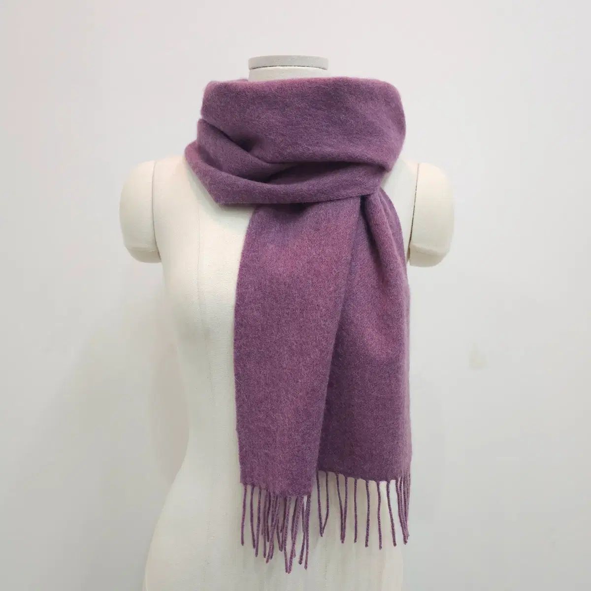 カシミア 100% ラベンダー マフラー 日本 ヴィンテージ