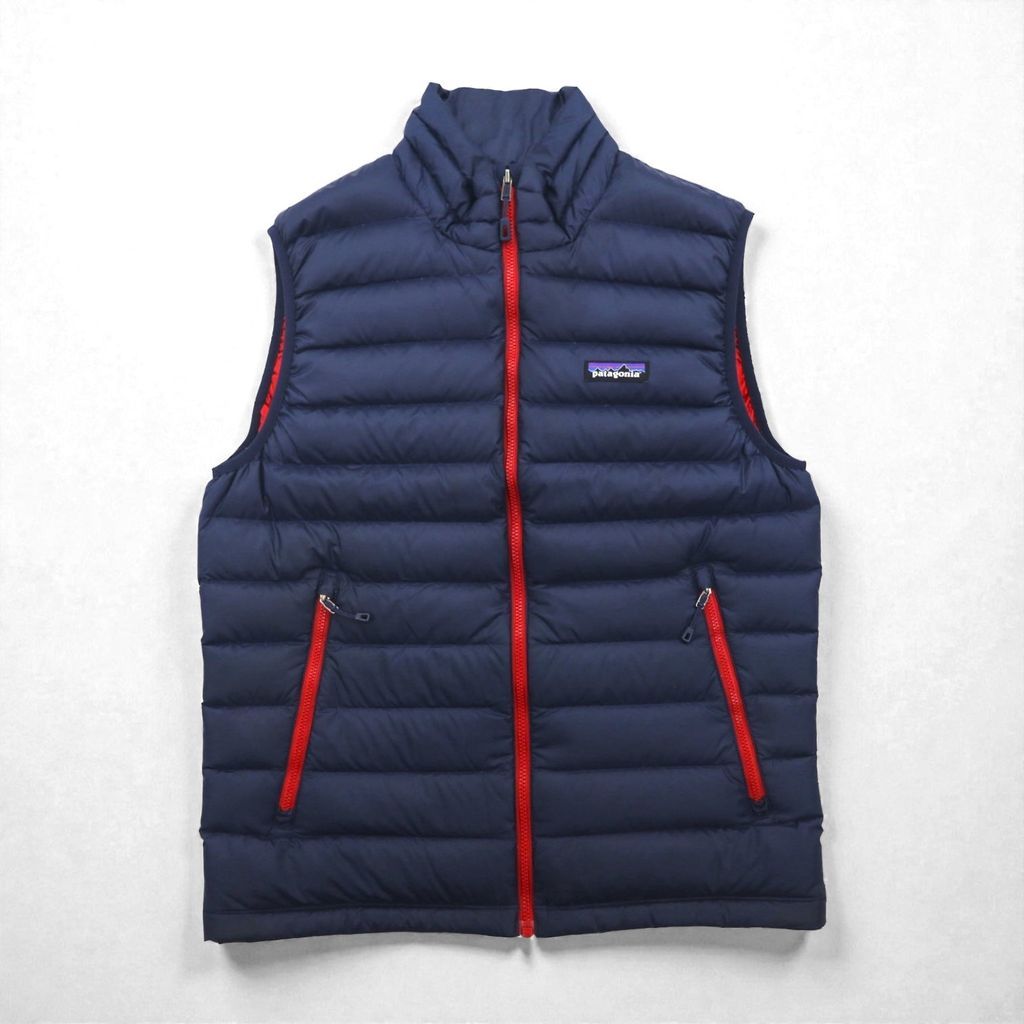 Patagonia ダウン セーター ベスト S ネイビー グースダウン 84622