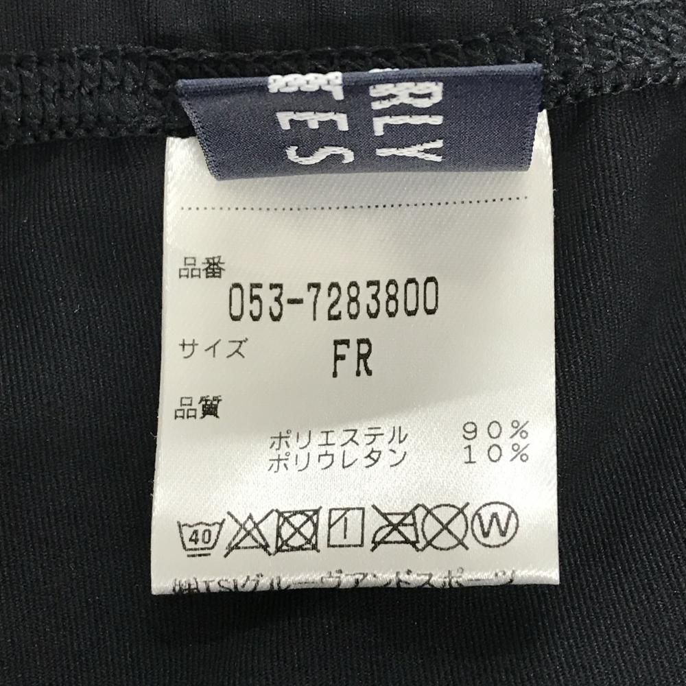 超美品】パーリーゲイツ レギンスパンツ 黒×白 裾ロゴ スパッツ