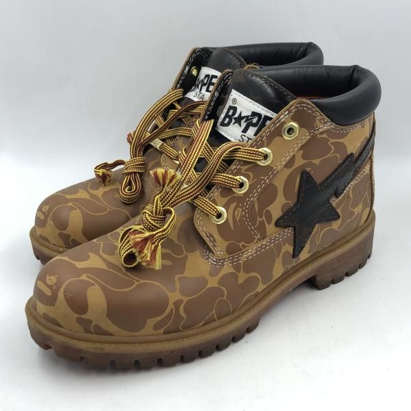 Timberland A BATHING APE チャッカブーツ ブラウン サイズ27 cm 2 QBX 5917 ティンバーランド アベイシングエイプ 24