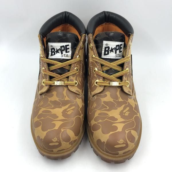 Timberland A BATHING APE チャッカブーツ ブラウン サイズ27 cm 2 QBX 5917 ティンバーランド アベイシングエイプ 24