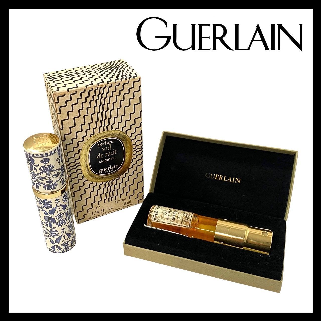 SU【GUERLAIN】夜間飛行 ボルドニュイ パルファム スプレー 8ml 香水