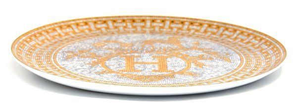 エルメス　ヴァンキャトル　モザイク　ゴールド　タルトプレート　32cm HERMES エルメス モザイク ヴァンキャトル タルトプラッター 32cm 名