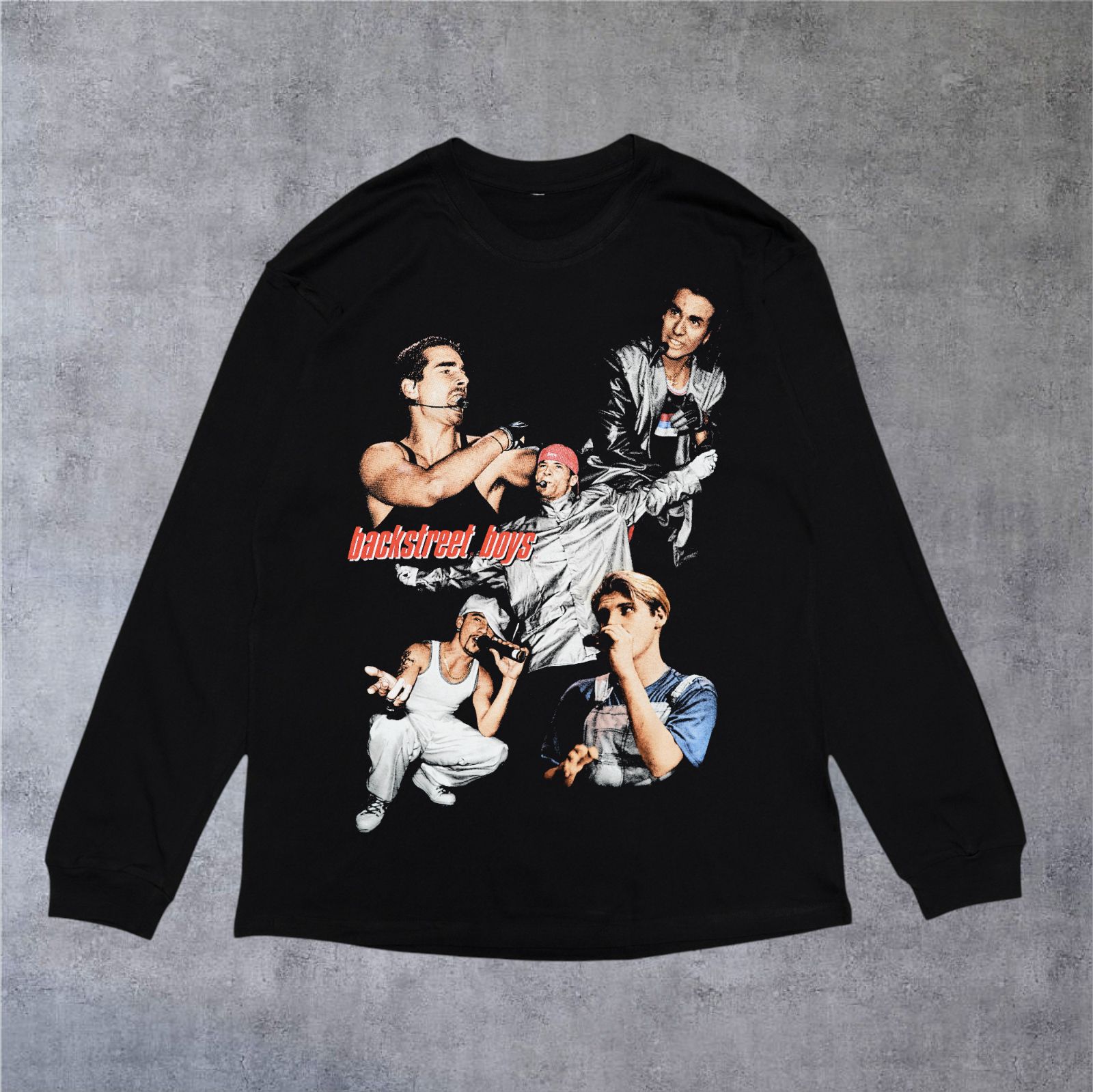 Backstreet Boys バックストリート・ボーイズ 長袖Tシャツ ブラック