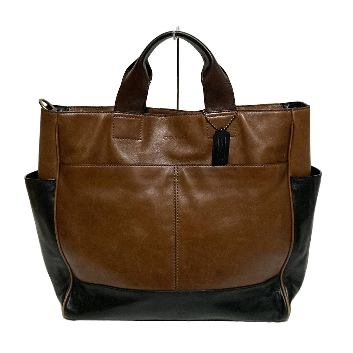 ショップ コーチ COACH バッグ トートバッグ レザー ダークブラウン 