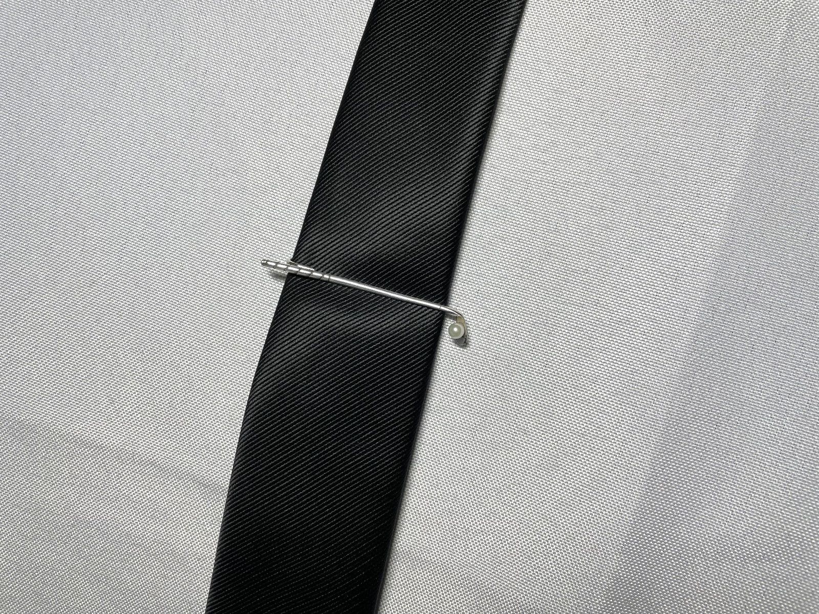 美品 Tiffany ティファニー パール装飾ボール ゴルフクラブネクタイ