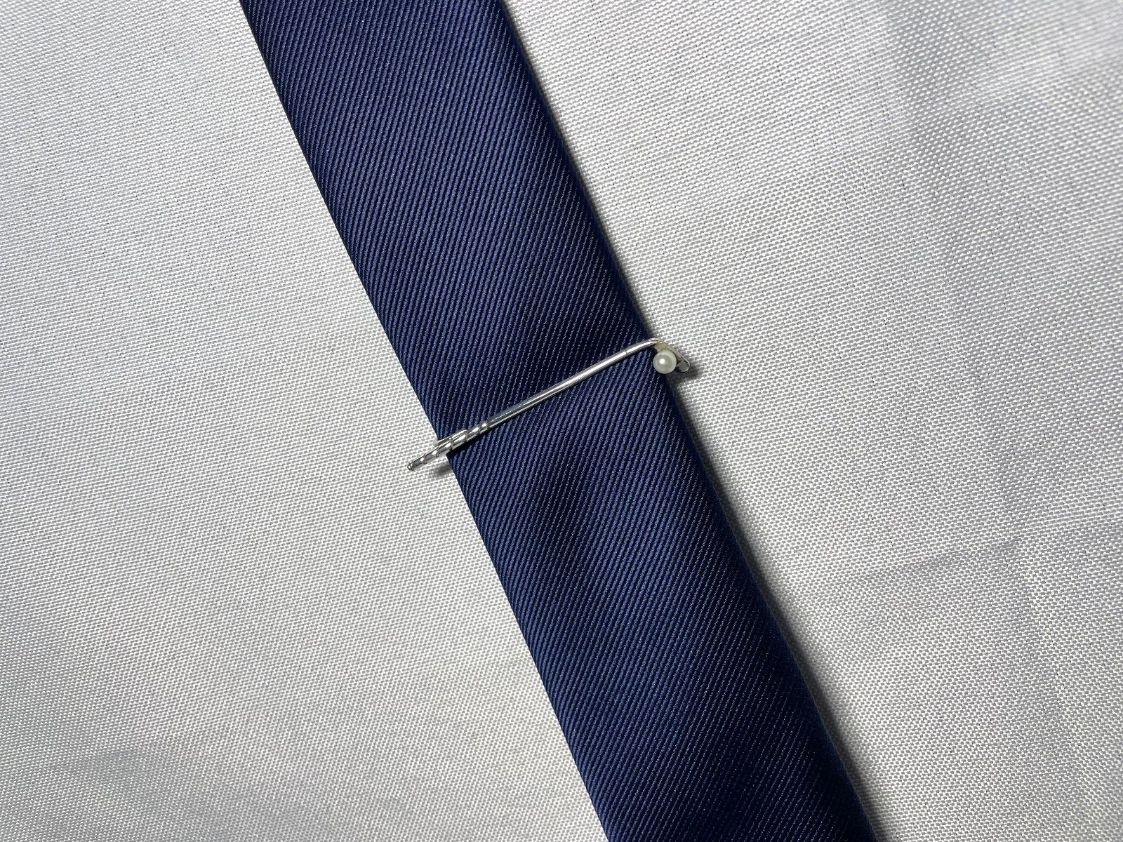 美品 Tiffany ティファニー パール装飾ボール ゴルフクラブネクタイ