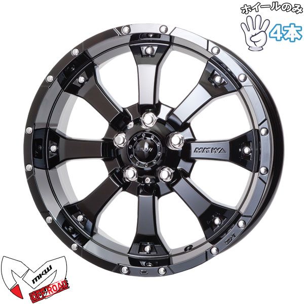 16インチ アルミホイール 5穴114 3 MKW MK 46 グロスブラック 7 J 4本セット