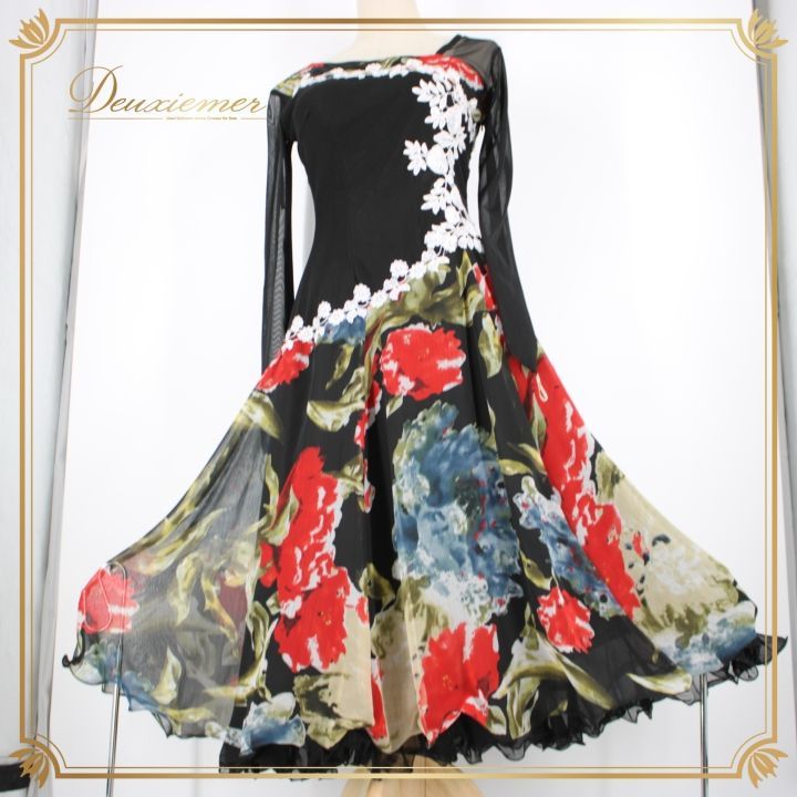 社交ダンス 衣装 スタンダード ドレス ワンピース パーティ衣装