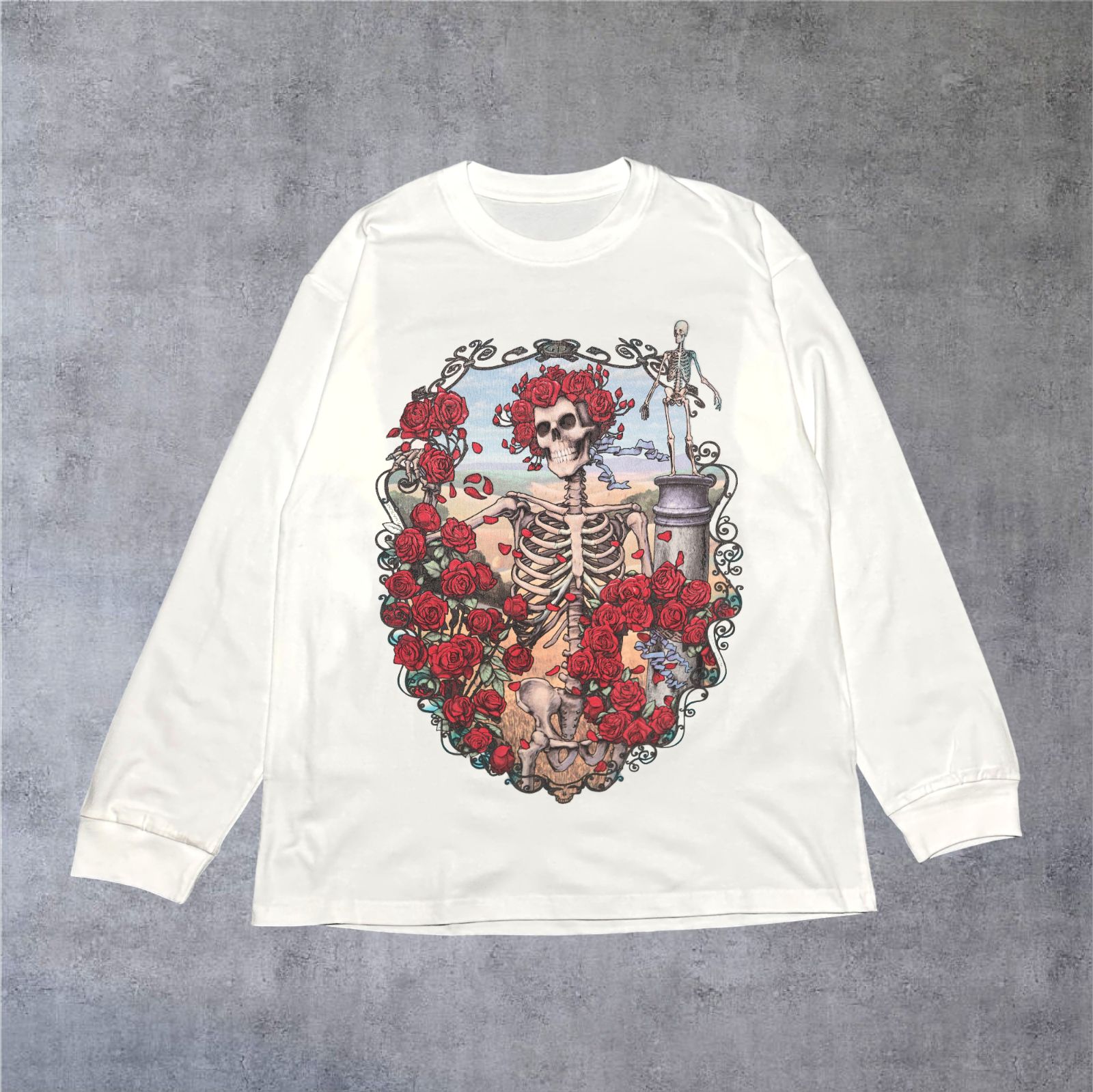 Grateful Dead グレイトフル・デッド 長袖Tシャツ ホワイト バンド 