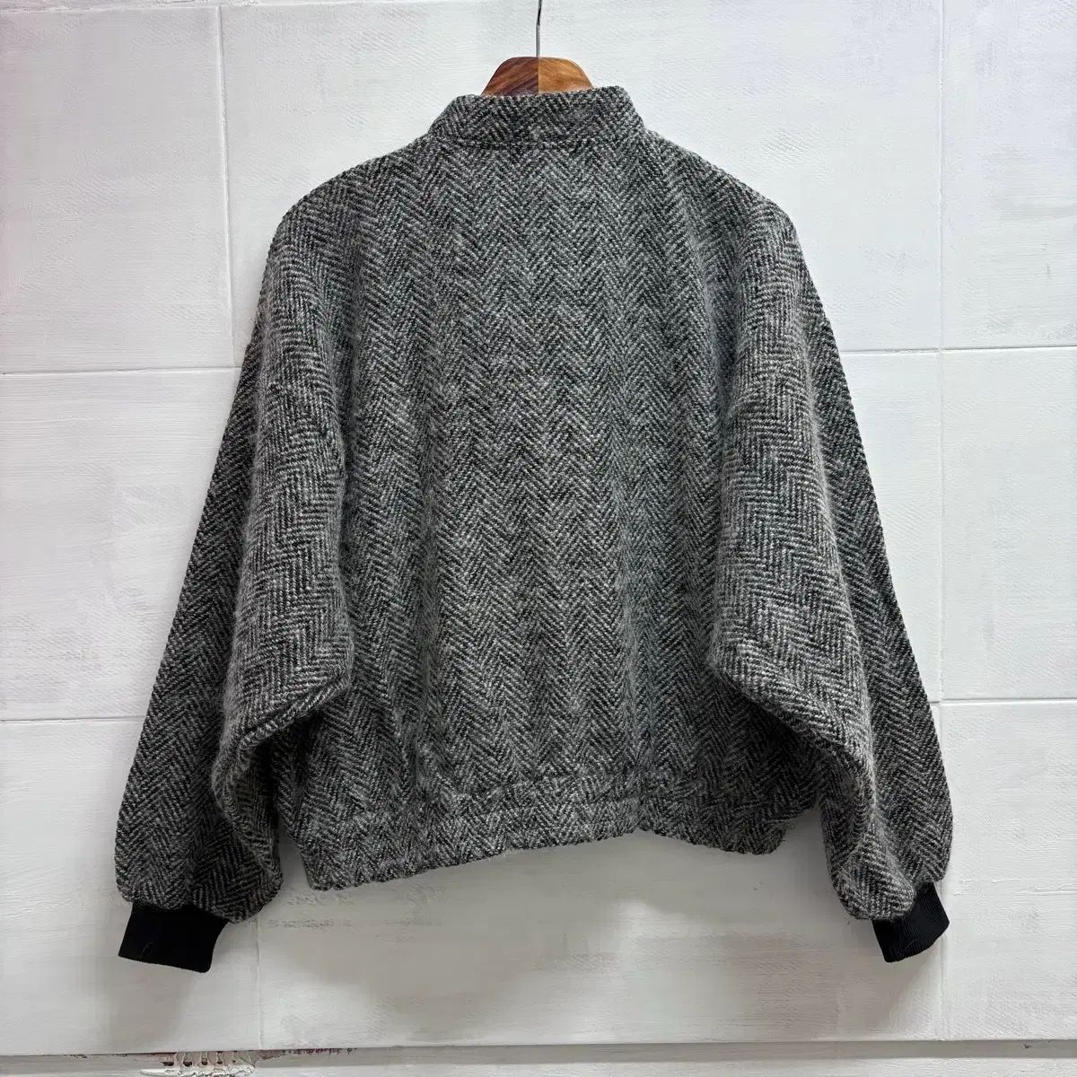 【雰囲気最高】ビンテージ ヘリンボーン ウール ブルゾン 古着 ガンフラップ 雰囲気最高】ビンテージ ヘリンボーン ウール ブルゾン 古着 ガンフラップ