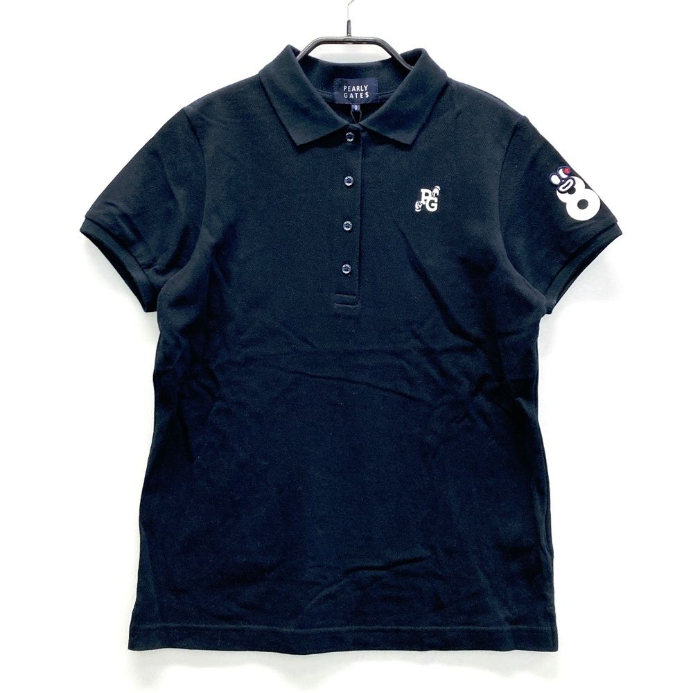 サイズ 0 PEARLY GATES パーリーゲイツ 055-2260002 半袖ポロシャツ ネイビー系 ゴルフウェア レディース ストスト