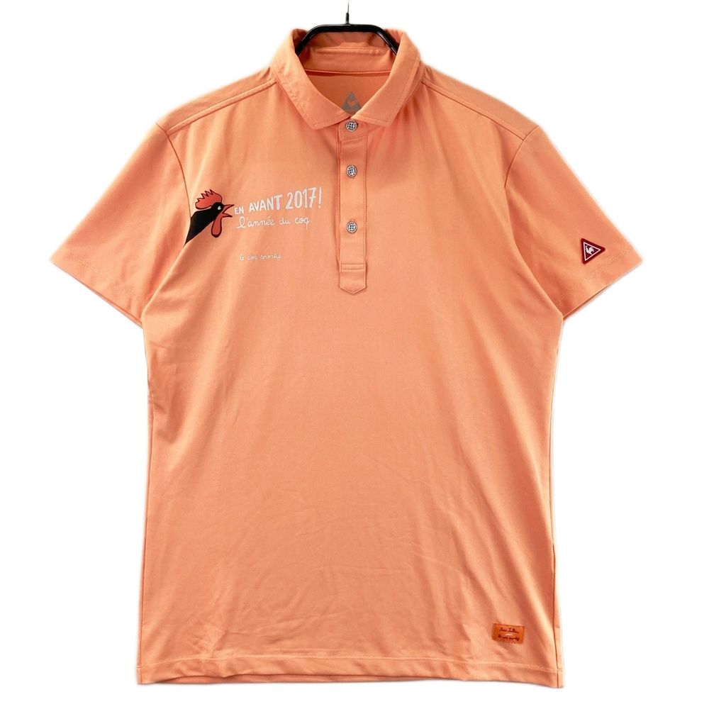 サイズ:M LE COQ GOLF ルコックゴルフ 半袖ポロシャツ オレンジ系 サイズ:M LE COQ GOLF ルコックゴルフ 半袖ポロシャツ オレンジ系