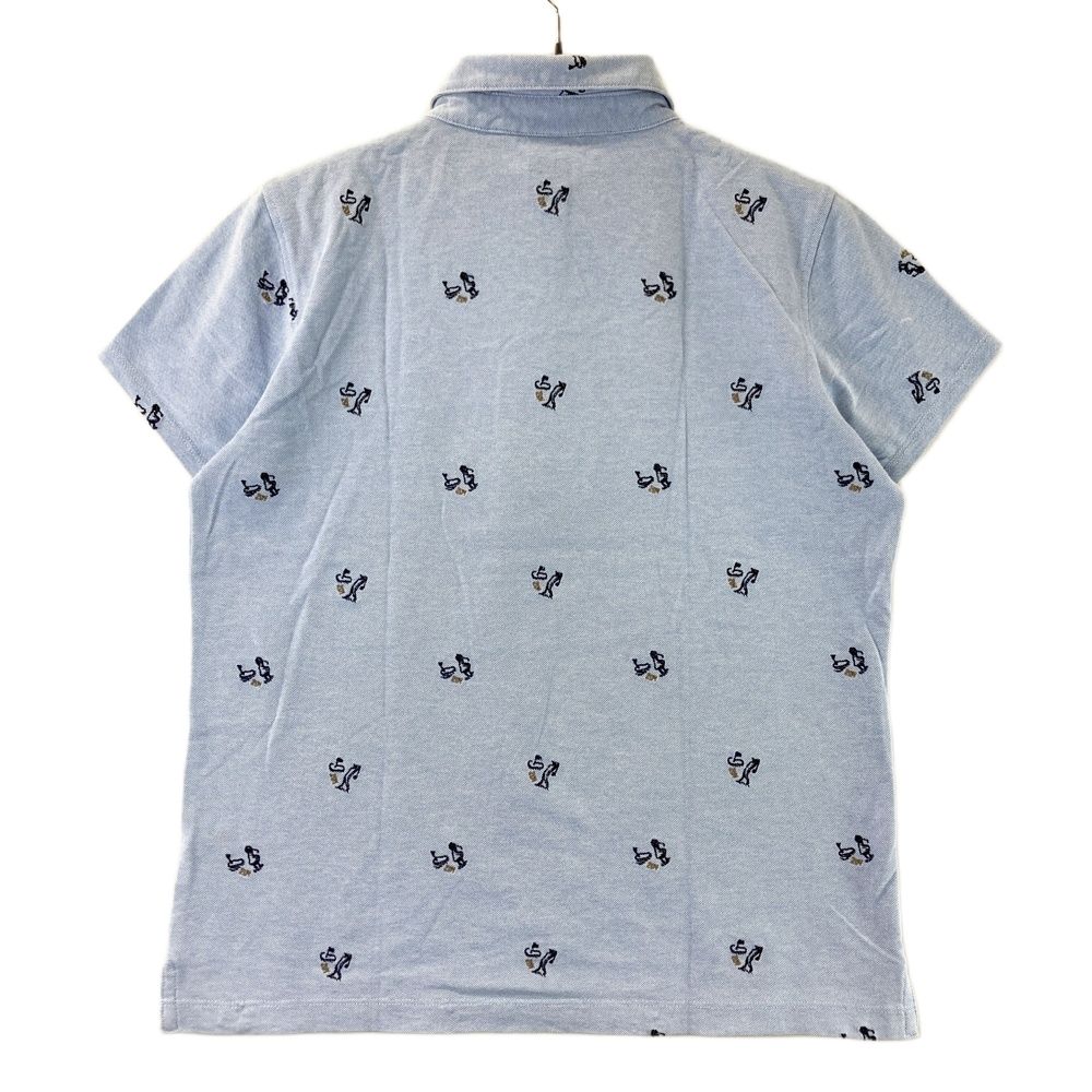 サイズ：38 ZOY ゾーイ 半袖ポロシャツ 刺繍柄 ブルー系 [240101567743