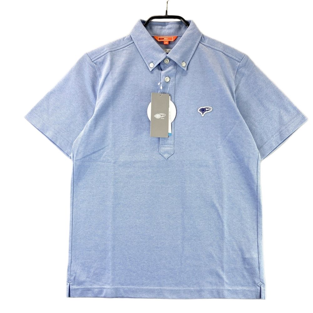 サイズ S BEAMS GOLF ビームスゴルフ 半袖ポロシャツ ボタンダウン ブルー系 ゴルフウェア メンズ ストスト