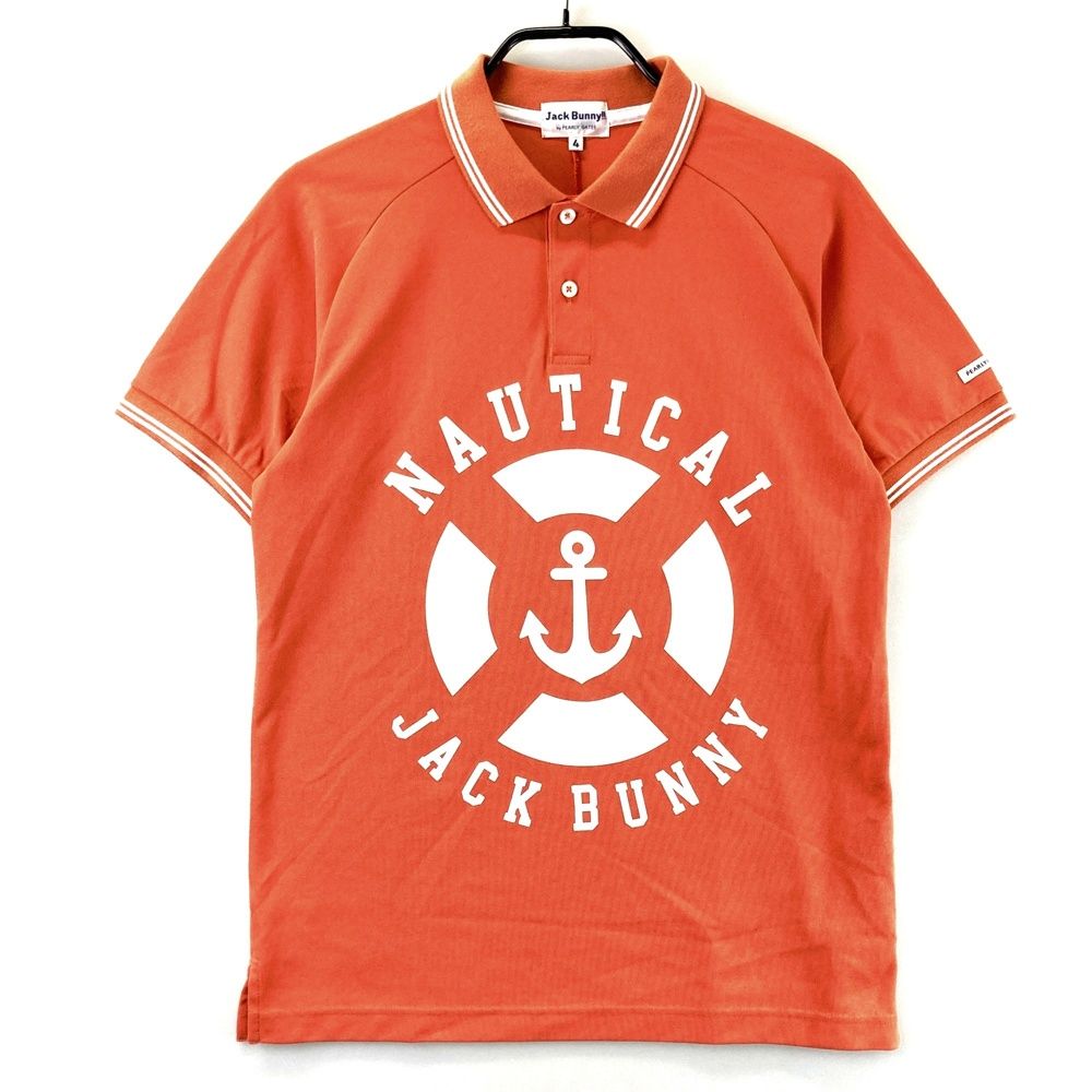 サイズ：4 JACK BUNNY ジャックバニー 半袖ポロシャツ オレンジ系